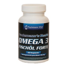 Paulemann-Vital Omega 3 Capsules Fish Oil - High Dose Dietary Supplement - Fish Oil Capsules with Fatty Acids EPA 60 Pieces