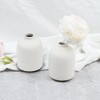 Set of 4 White Ceramic Vase for Flower, Small Decorative
