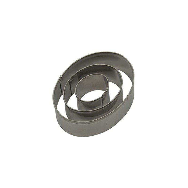 Yolli Oval Hearts Fondant Cutter Set - 3 Sizes -