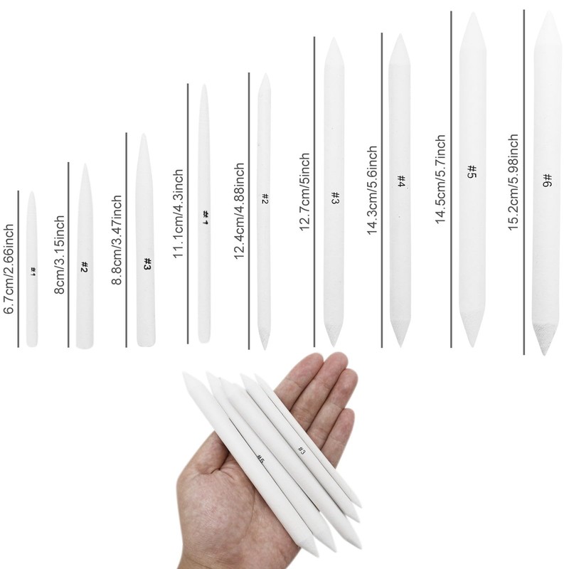 48 Pcs Blending Stumps and Tortillions, Paper Art Blenders Stumps