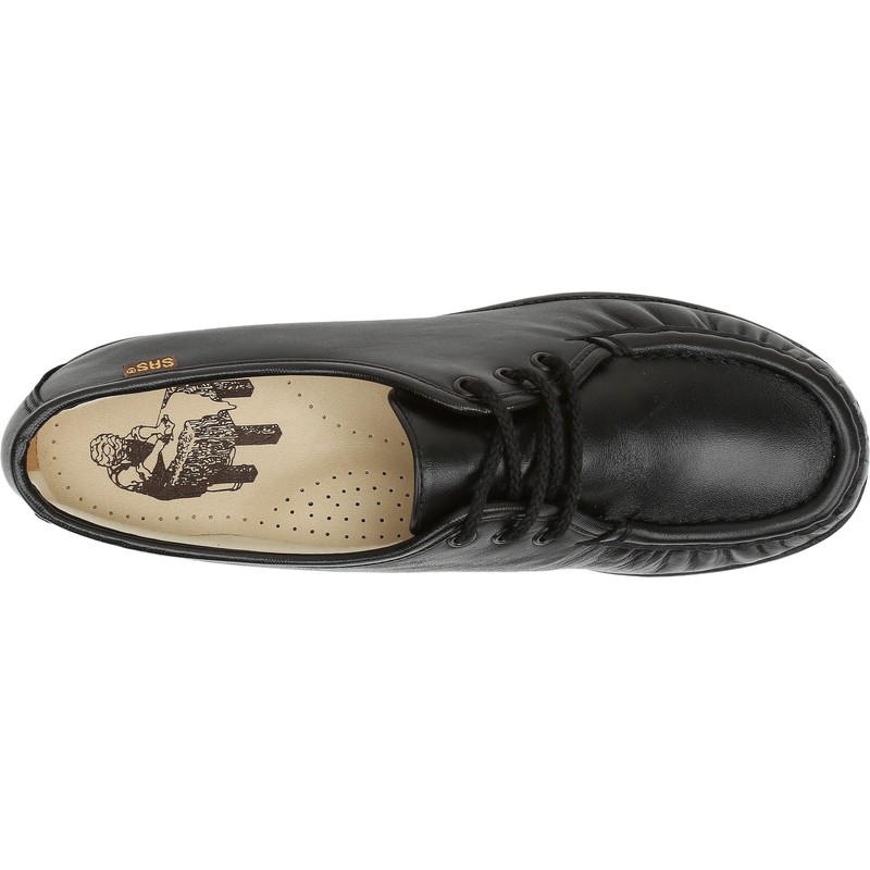 SAS Siesta Comfort Tie Black 7 W - Wide (C)