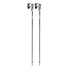 LEKI Bold Lite S Lightweight Aluminum Ski Poles for Alpine Skiing - Dark Anthracite-Black-Bright Red - 135 cm