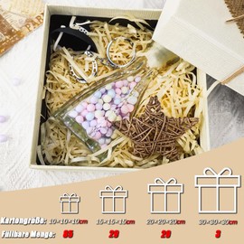 300 g Filling Material Gift, Wood Wool Filling Material for Decorating Gift Baskets, Multiple Colour Options and More Rich Combinations, Multicoloured Packaging Material Filling Material (Wood Colour)