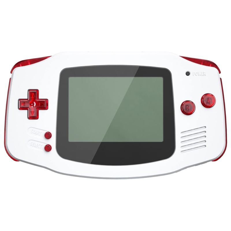 eXtremeRate Clear Red Replacement Full Set Buttons for Gameboy Advance