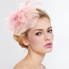 Viiotu Elegant Womens Wedding Fascinator Hat – Feather Mesh Flower