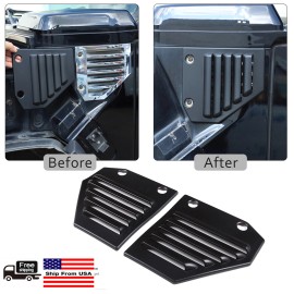 Xiaoerdian2020 Matte Black Side Air Vent Fender Grille Moulding Trim For Hummer H2 2003-09 US