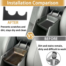 CIMOF Center Console Liner for Hyundai Kona EV Accessories (SE, SEL, Limited) 2024 2025, Cup Holder Mat, Door Slot Pad, Non-Slip Dust Interior, Custom Rubber Decoration Insert (15pcs, Gray Trims)