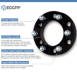 ECCPP 4X 1.5 inch Wheel Spacers hub Centric 6x5.5 to 6x5.5 6x139.7mm to 6x139.7mm 14x1.5 Studs for 1999-2018 for Silverado 1500 Wheel Spacers 1995-2018 for Tahoe Wheel Spacers