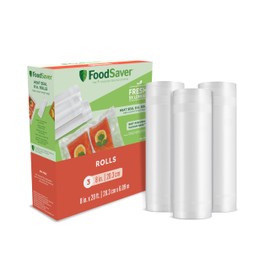 FOODSAVER FoodSaver Custom Fit Airtight Food Storage and Sous Vide Vacuum Sealer Bags, 8 x 20' (Pack of 3), Perfect for Meal Prep and Sous Vide Cooking