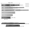 Biugaaufai 8 Pairs 8 Inch Black Full Extension Drawer Slides,