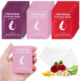 Feminine Wipes Individually Wrapped, Flushable Wipes Travel,Travel Wipes for Women,Feminine Care Wet Wipes Travel Size Vaginal Wipes for Adult, Girl and Homeless 150