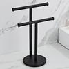 Black Hand Towel Holder Stand, Double T-Shape Hand Towel Stand