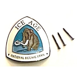 WISCONSIN State Park, ICE AGE TRAIL, NATIONAL SCENIC TRAIL Sign Tree Post Marker