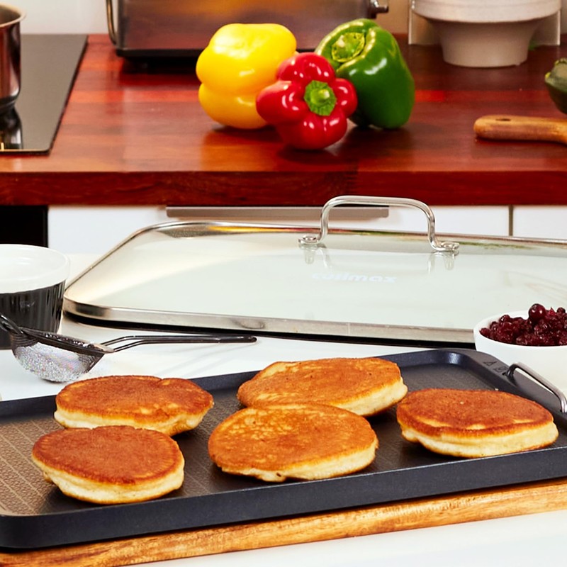 Cusimax Stove Top Griddle, Non-Stick Pancake Griddle, 14.96" x 8.66"