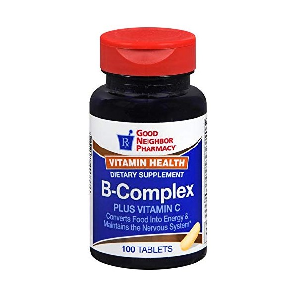 b'GNP Vitamin Health B-Complex Plus Vitamin C (100 Tablets)'