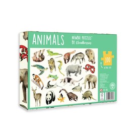 Cloudberries Animals Puzzle, 100 Piece Puzzles for Kids, Modern 100 Piece Animal Puzzle for Kids, Cute Jigsaw Puzzles for Kids Age 4-8, Wildlife Puzzles for Kids