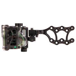 Trophy Ridge Stacked 5 Pin Archery Bow Sight - 5 Micro Adjustable Pins, Top 2 Pins .019, Bottom 3 Pins .010, 2nd/3rd Axis Leveling, Ambidextrous, 0.019 Pin