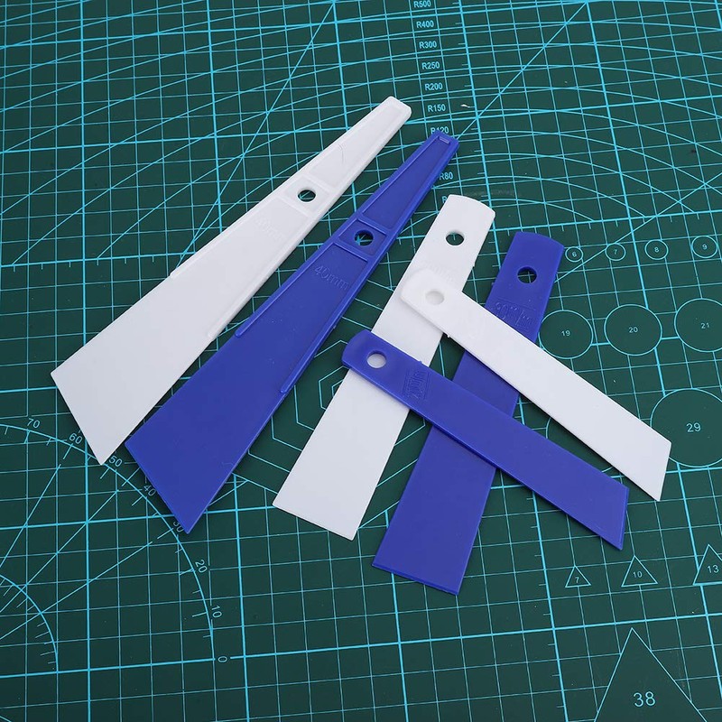 6 Pieces Plastic Glue Scraper Leather Craft Tools Leather Spatula