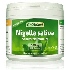 Black Cumin Oil 500 mg High Dose 360 Softgel Capsules - Contains Many Unsaturated Fatty Acids, Vitamins and Minerals - No Artificial Additives - No GMO