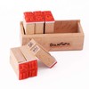SONGER 60pcs Cute Mini Wood Rubber Stamp Set DIY Diary