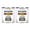 Rust-Oleum 7780502-2PK Stops Rust Clean Metal Brush On Primer, Quart,