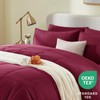 CozyLux Red Comforter Full Size Sets 7 Pieces Burgundy Bedding