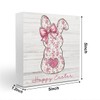 Happy Easter Decor Red Floral Chinoiserie Bunny Decorations for Home
