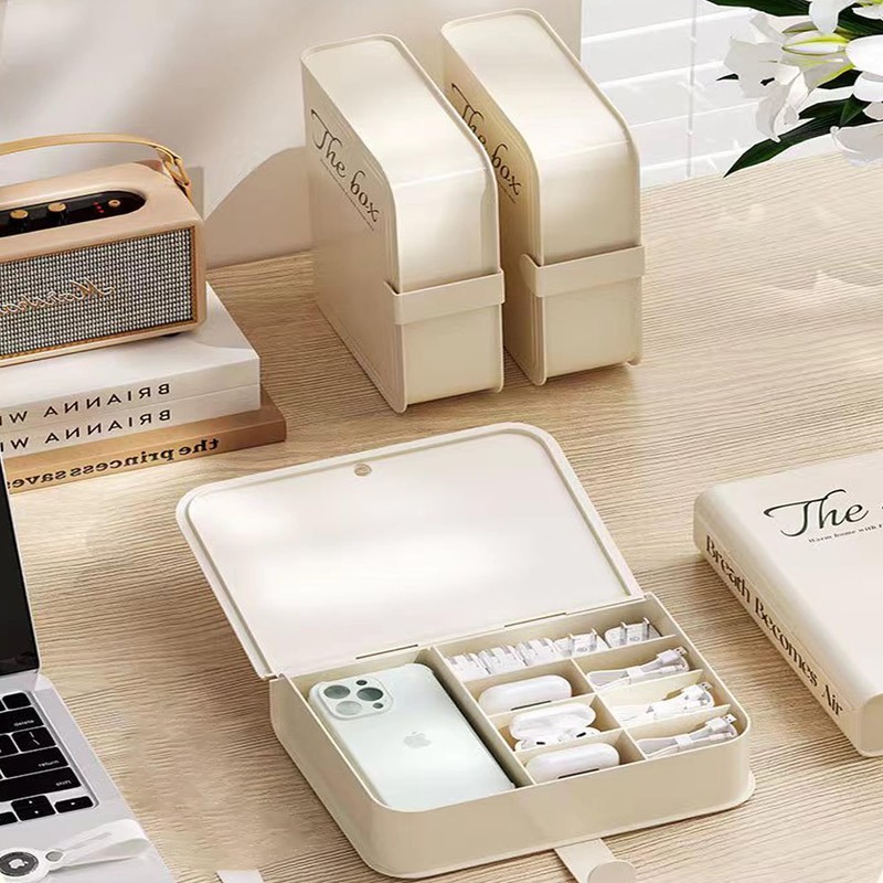 Storage Box for Cables, Plastic Storage Box, Cable Chargers, Cable