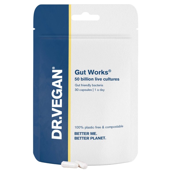 DR.VEGAN Gut Works® | 50bn Live Cultures | Pre &