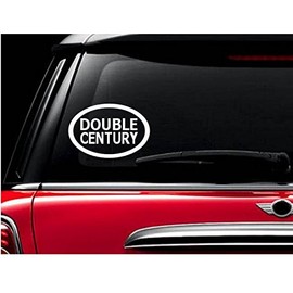 StickerLoaf Brand DOUBLE CENTURY OVAL 200 mile Decal Bicycle Cyclist Decals Sticker Cycling Cycle Bike Road Trail MTB Mountain Racing Race century metric Touring trek specialized giant fuji cannondale