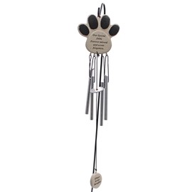 Wind Chime with Stake Pet Memorial Tribute with Plaque Marker Remembrance Ornament (Our Special Dog 3679)