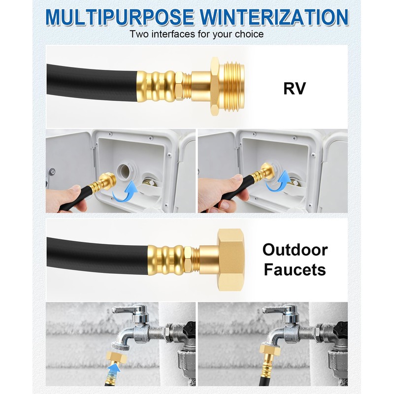 SINGARO RV Winterizing Sprinkler System Kit for Motorhome Boat Camper