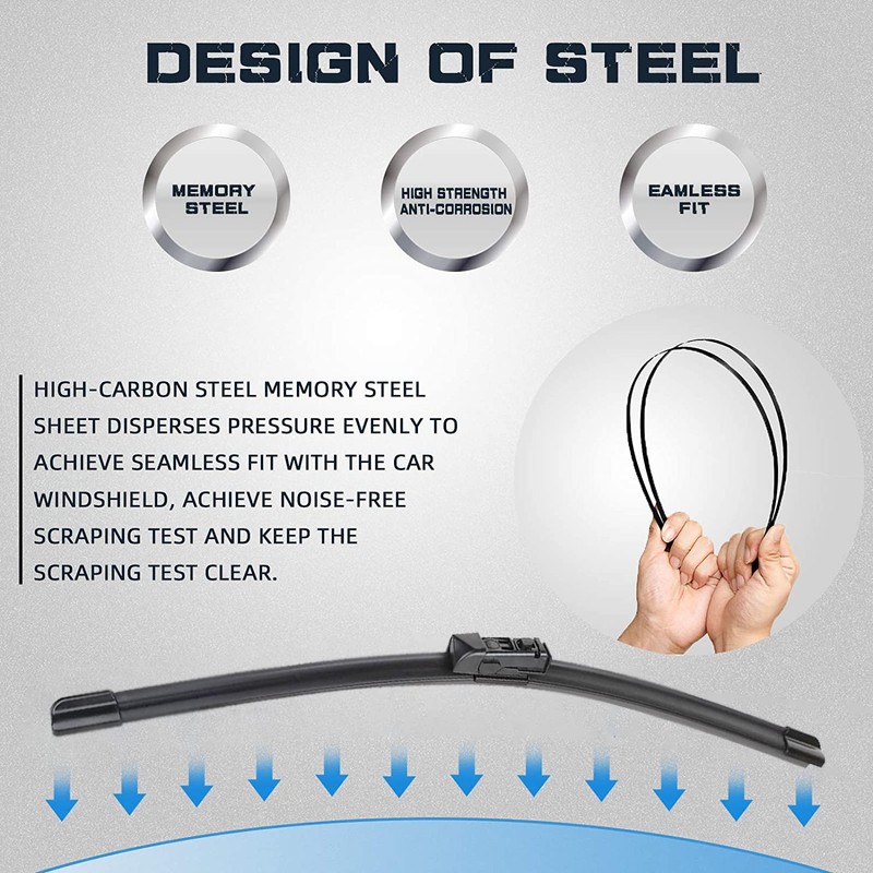 AUTOBOO 26"+16" Windshield Wipers with 12" Rear Wiper Blade Sets