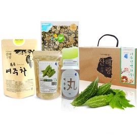Sanhaerang Domestic handmade roasted Yeoju tea/pills/powder / 산해랑 국내산 수제 볶은 여주차/환/분말
