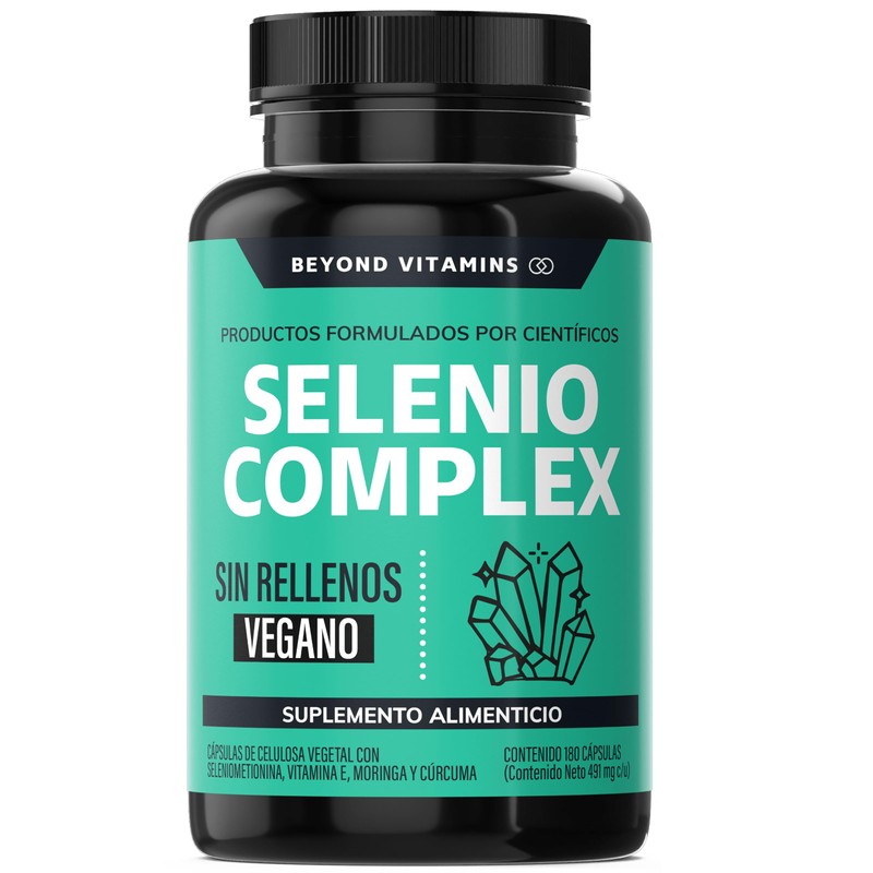 Selenio Seleniometionina 240mcg, con Vitamina E, Moringa y Raíz de