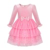 URMAGIC 2-7Y Toddler Girls Fall Winter Velvet Tulle Tutu Dresses