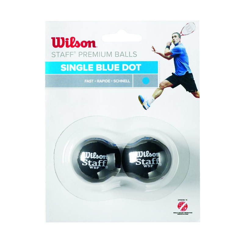 Wilson Squash Ball, 2 Pieces, 2 Pack, Fast, Professional, Blue