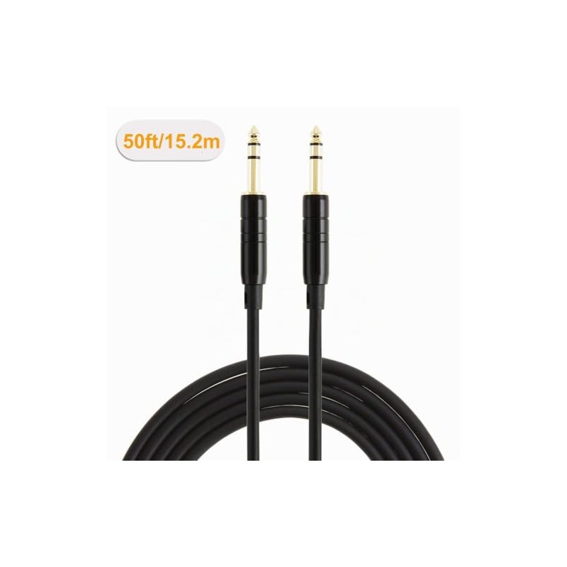 CableCreation 1/4'' TRS Cable 50 pies, Cable de Instrumento de