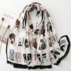kinaviola Women's Scarf, Large Stole, Shawl, Cat, Cat, Scarf, Haori,