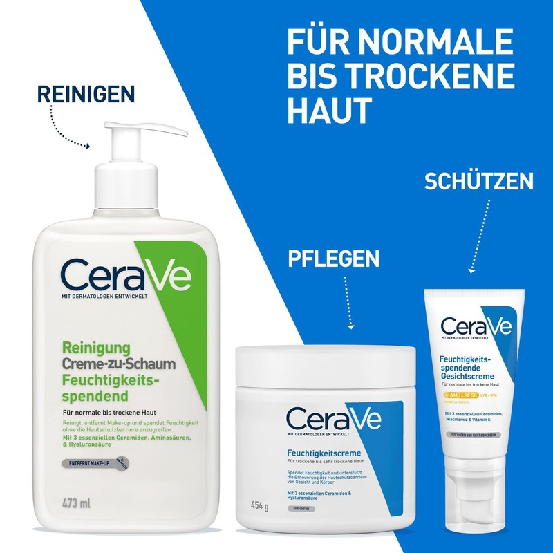CeraVe Cream-to-Foam Cleansing Facial Cleansing Makeup Remover 473 ml