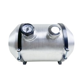 JSD 5 Gallon 10x16 Auxiliary Aluminum Gas Cell Fuel Tank With Level Gauge End Fill 3/8" NPT Outlet