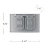 Hubbell-Bell 5180-0 1-Gang Horizontal Weatherproof Cover, Device Mount Flip Cover,