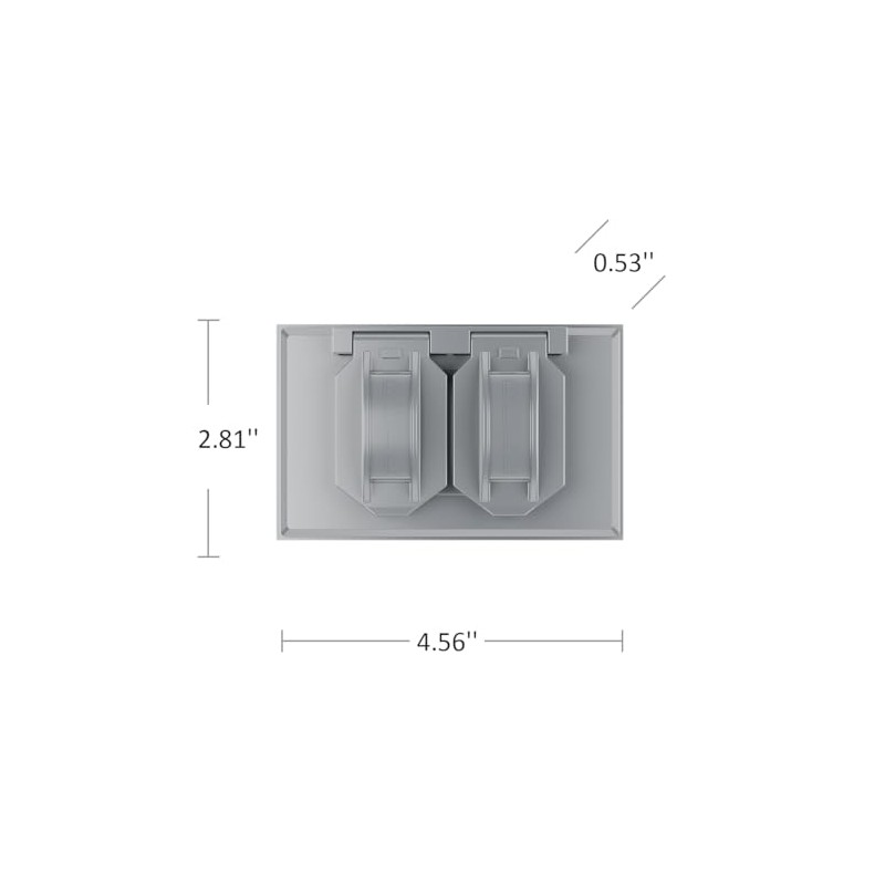 Hubbell-Bell 5180-0 1-Gang Horizontal Weatherproof Cover, Device Mount Flip Cover,