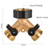 Brass 2-Way Garden Tap Splitter Female 3/4 Y Hose Splitter