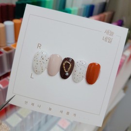 Terrazzo nails - 2 wood sticks / 테라조 네일 - 우드스틱 2개