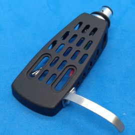 RIVERTONE PHONO CARTRIDGE HEADSHELL FOR  "J" TYPE ARMS ALUMINUM TAIWAN MADE BLACK