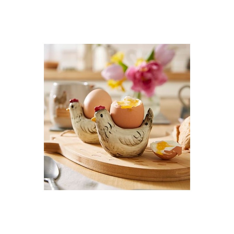 Cooksmart Hen House Lane Set of 2 Hen-Shaped Egg Cups