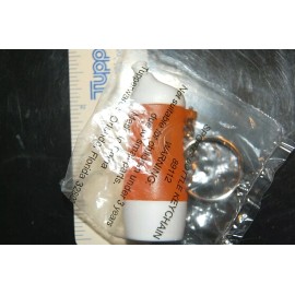 Tupperware Orange & White Sports Bottle Keychain - New in Original Packaging