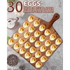 Acacia Wood Deviled Egg Platter-30 Holes Deviled Egg Tray.Square Multipurpose