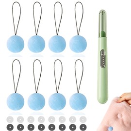 Futon Clips, Bed Sheet Clips, Anti-Slip, 8 Pairs, Cute Duvet Fixing Fixer, Includes Line Hooks, Blanket, Bed Sheet Holder, For Fastening Comforters, Easy Installation (1 Green Hook and 8 Blue Fixers)